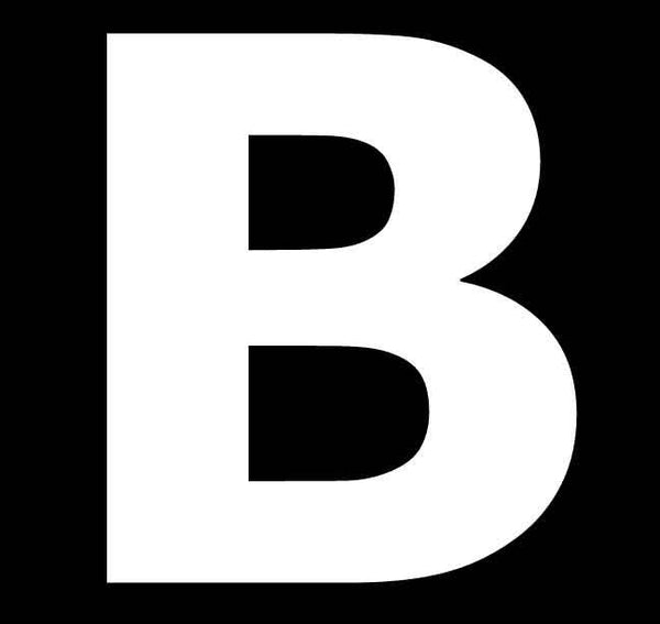 High Visibility Alphabet Stickers - ROWAN WHITE B. WHITE.B